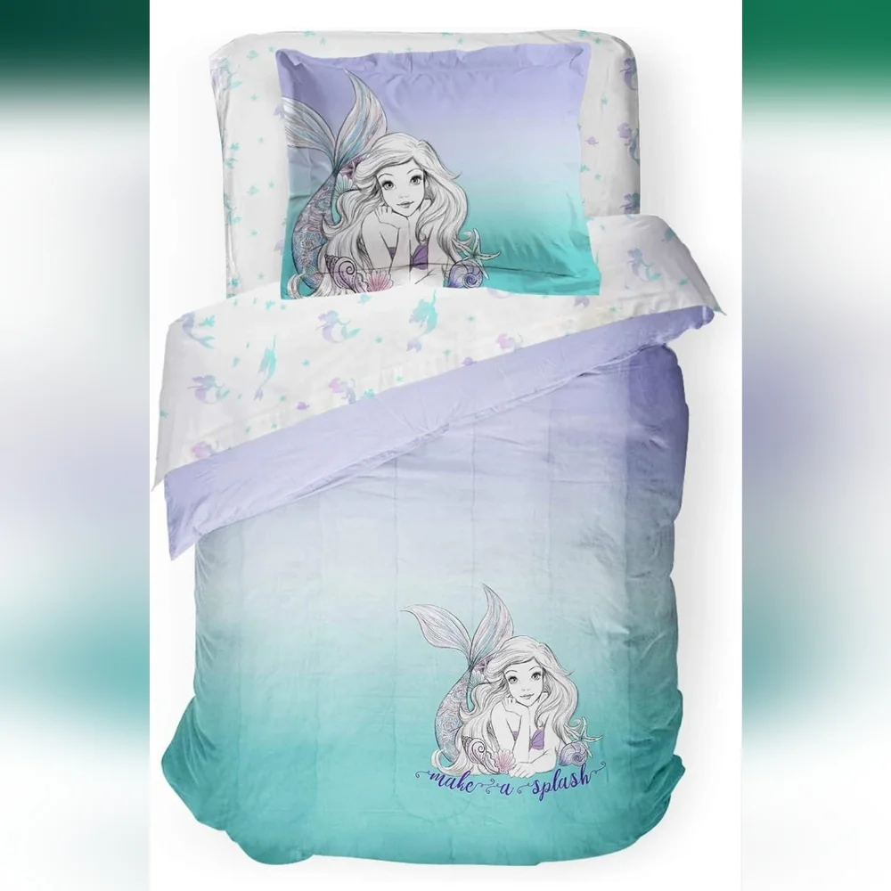 Disney Little Mermaid Full Size Comforter And Bed Sheets